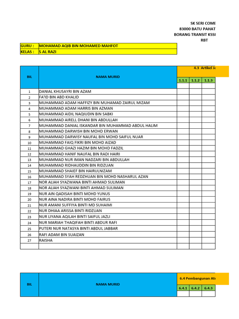 REKOD TRANSIT RBT T5 | PDF