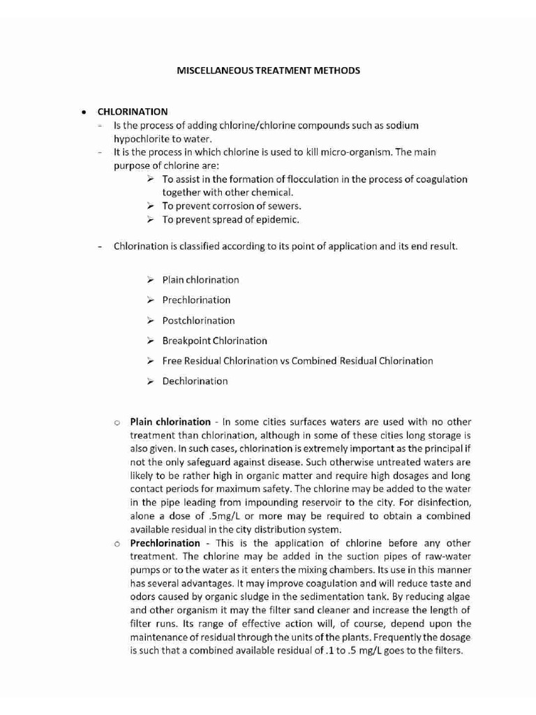 Methods Of Water Treatment Pdf