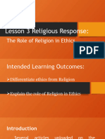 Chapter 5 Lesson 3 Religious Response