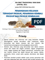 CPOTB (Bagian IX - Keluhan Dan Penarikan Produk)