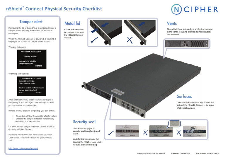 Checklist Nshield Connect Physical Security 12.71 | PDF | Computing ...