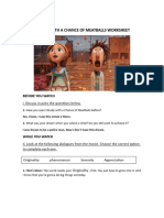 Cloudy With A Chance of Meatballs Worksheet