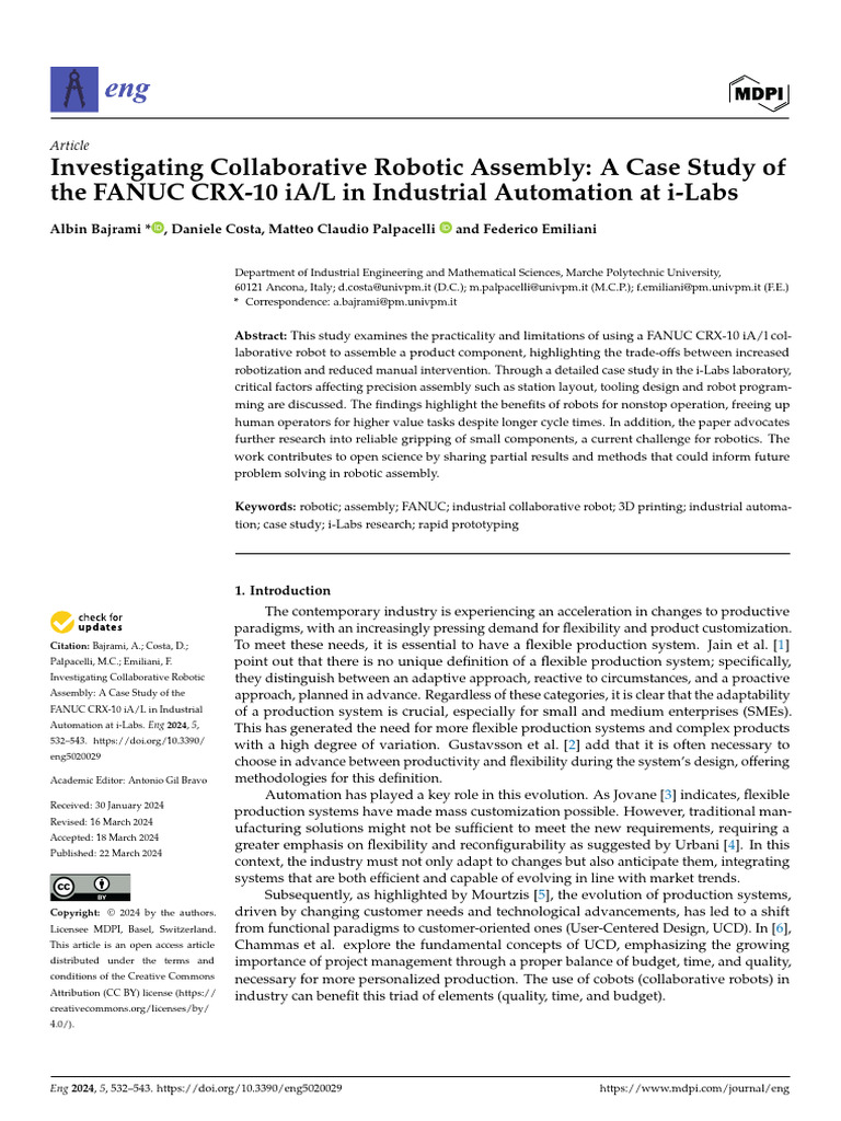 Eng 05 00029 | PDF | 3 D Printing | Robotics