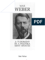 A Tudomany Es A Politika Mint H - Max Weber