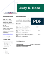 Basic Green Resume-WPS Office