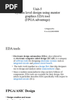 Unit-5 System Level Design Using Mentor Graphics EDA Tool (FPGA Advantage)