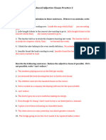 Reduced Adjective Clause Practice 2 Key