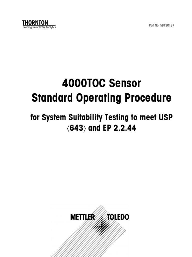 sop-for-system-suitability-test-using-thornton-4000toc-sensor-for-toc