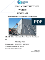 Structural Construction Works Level - Ii: Based On March 2022 Version - I Curriculum