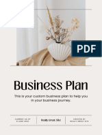 Beige Aesthetic Modern Business Plan A4 Document