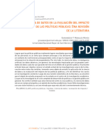 Ciencia de Datos en La Evaluación Del Impacto de Las Políticas Públicas: Una Revisión de La Literatura