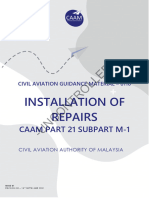 CAGM 8110 - Installation of Repairs (CAAM Part 21 Subpart M-1)