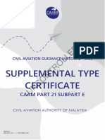 CAGM 8105 - Supplemental Type Certificate (CAAM Part 21 Subpart E)