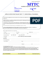 Trade Test C Application Form