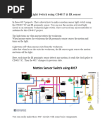 Motion Sensor Light Switch Using CD4017