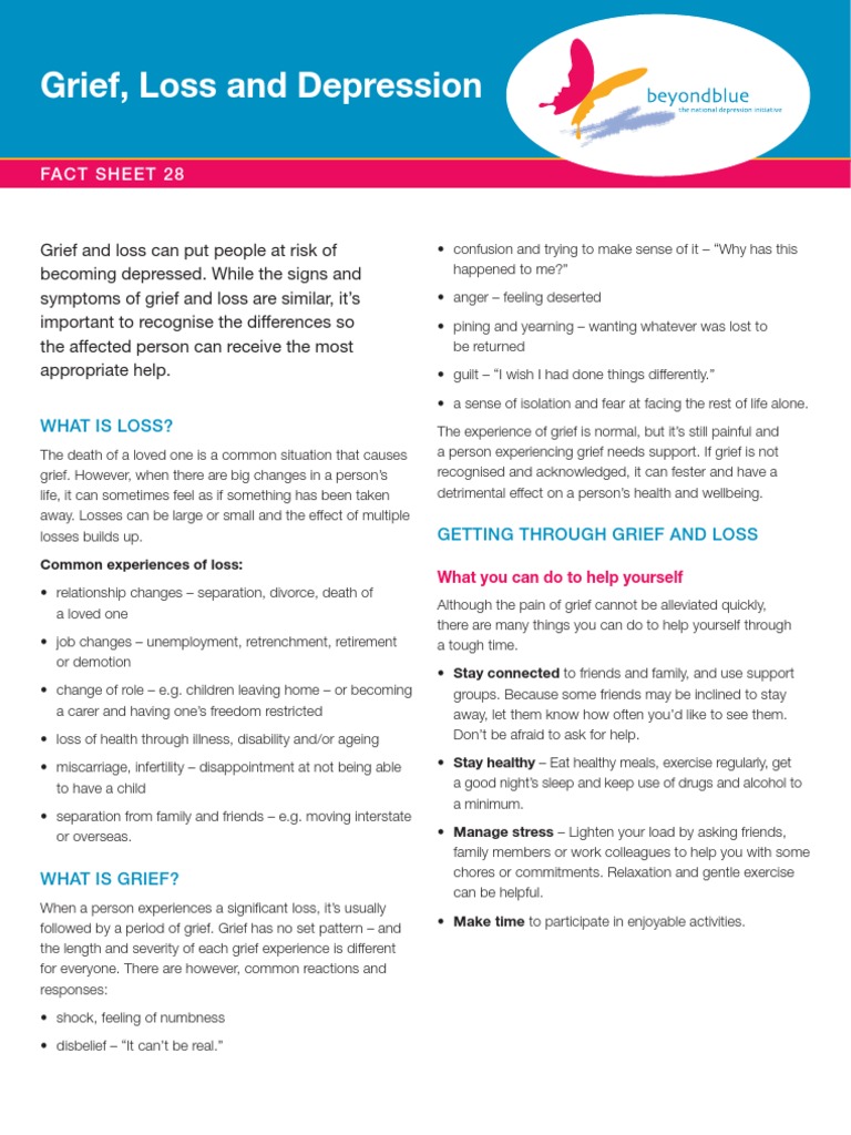 Grief Loss and Depression | PDF