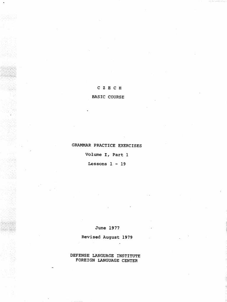 Vol 01 Part 01 Less 01 19 Grammar Practice Exercises Pdf