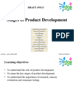 Stages of Product Development: Draft Only