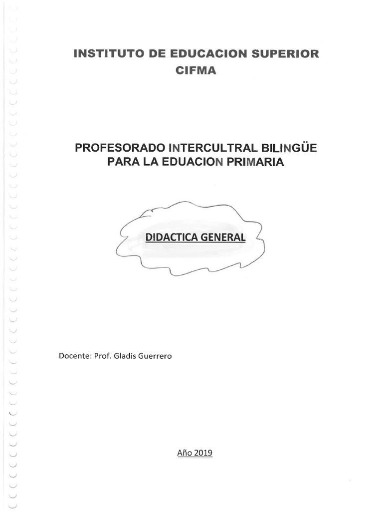 Didactica General Cuadernillo | PDF