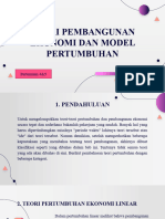 PERTEMUAN 4 Dan 5 Teori Pembangunan Ekonomi Dan Model Pertumbuhan