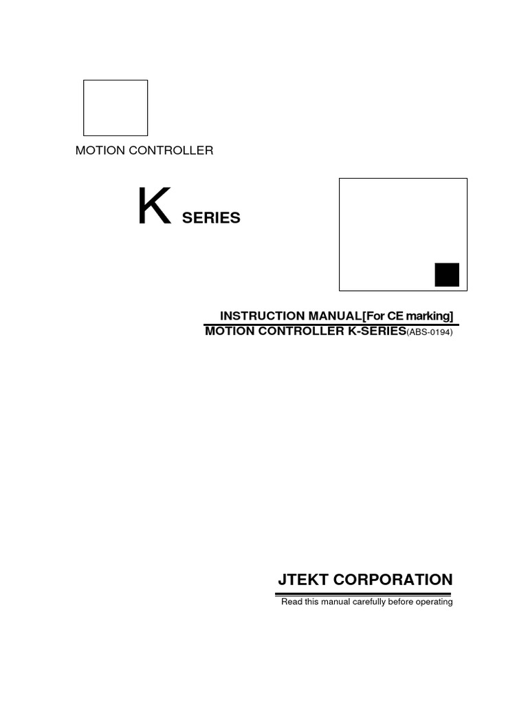 K-Series Motion Controller Manual | PDF | Equipment | Computer Engineering