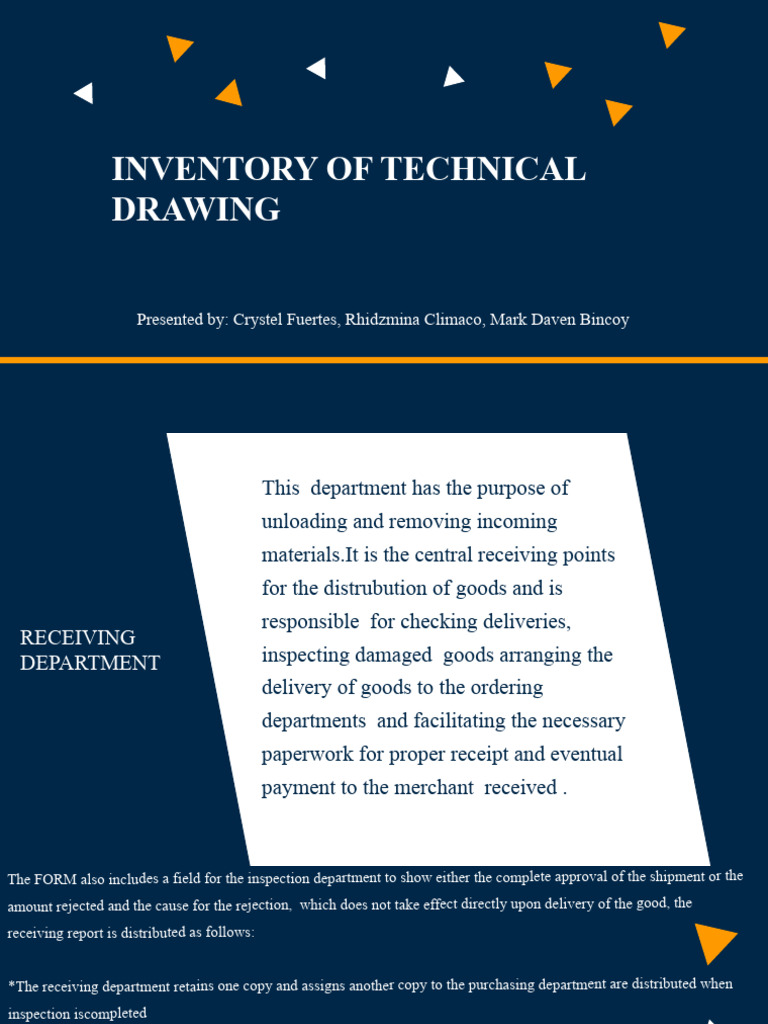 9 Inventory of Technical Drawing | PDF | Inventory | Receipt
