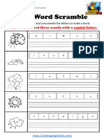 ESL Word Scramble Worksheets 1