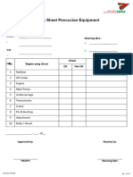 PLT 2011 F018 Check Sheet Pencucian Equipment