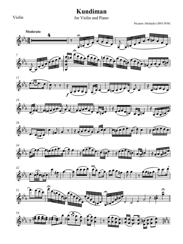 Kundiman: Violin For Violin and Piano | PDF