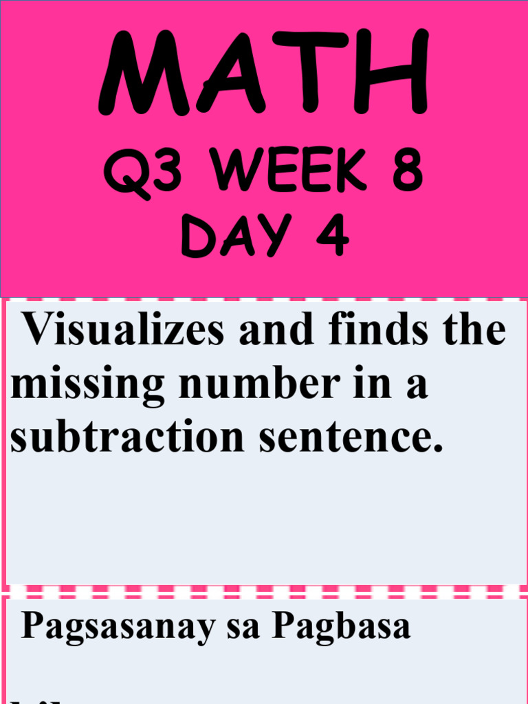 Day 4 Math Q3 WEEK 8 | PDF
