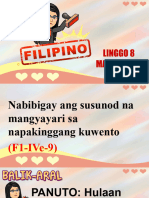 DAY 1-Filipino Week 8 QTR 3 (Pagbibigay NG Kasunod Na Pangyayari Batay Sa Larawan)