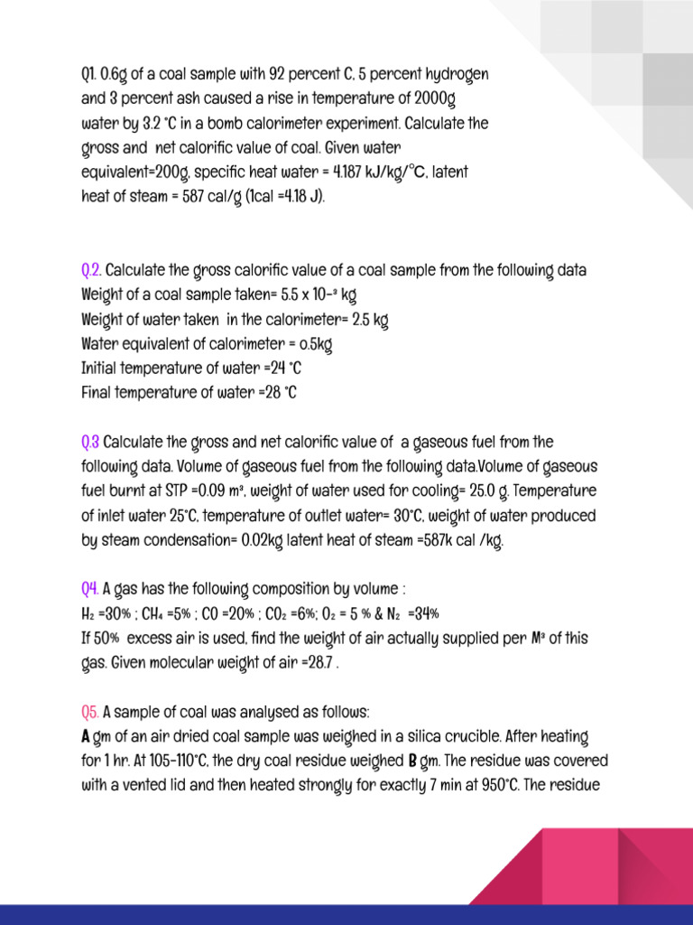 Bomb Calorimetry Calculations and Analysis | PDF | Water | Fuels