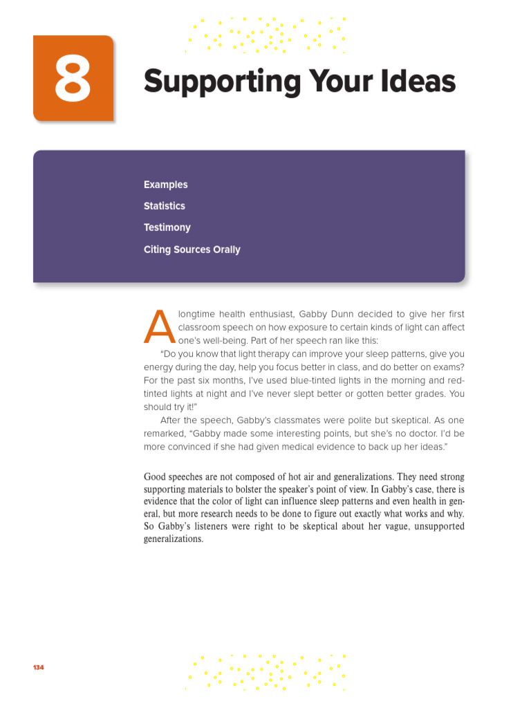 Effective Supporting Materials in Speeches | PDF | Mean | Literacy