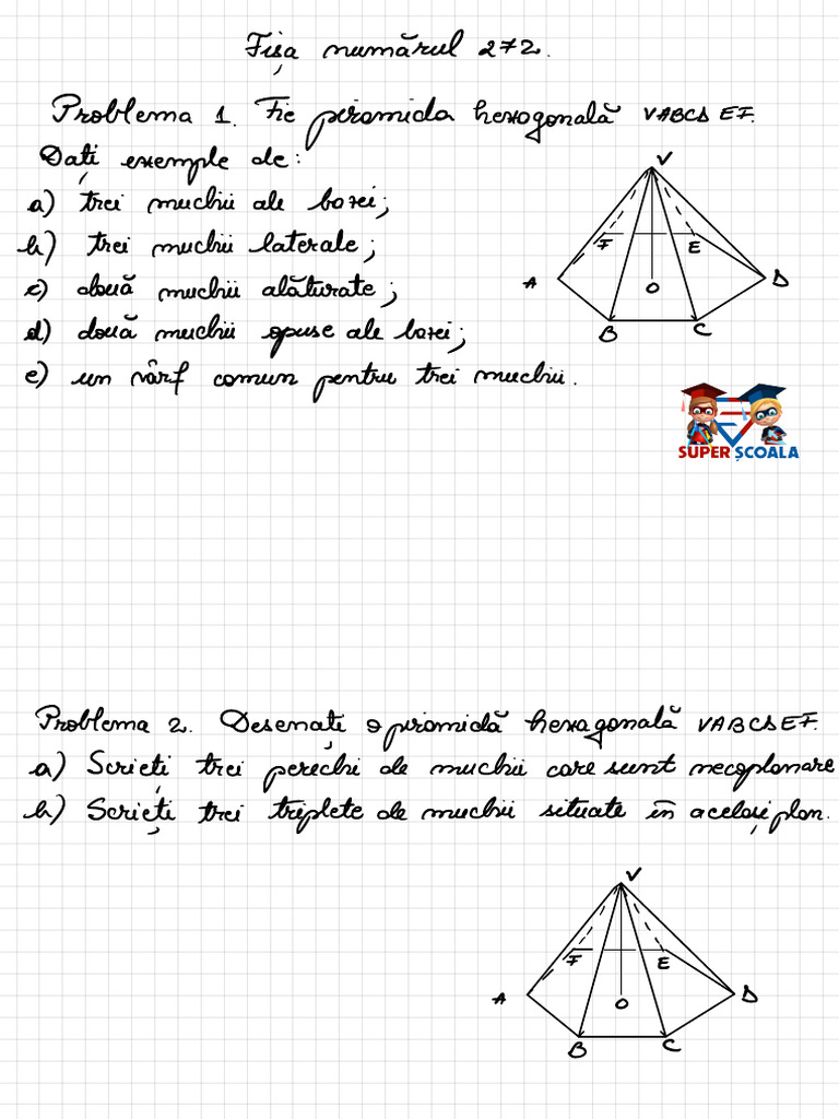 Hexagonal Pyramid Problems and Solutions | PDF