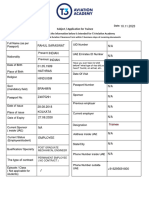 T3 Local Aviation Clearance Form - Trainee