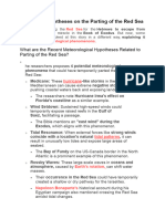 Proposed Hypotheses On The Parting of The Red Sea