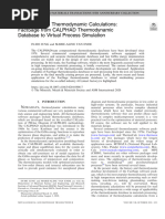 Computational Thermodynamic Calculations: Factsage From Calphad Thermodynamic Database To Virtual Process Simulation