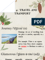 Unit 4 Travel and Transport