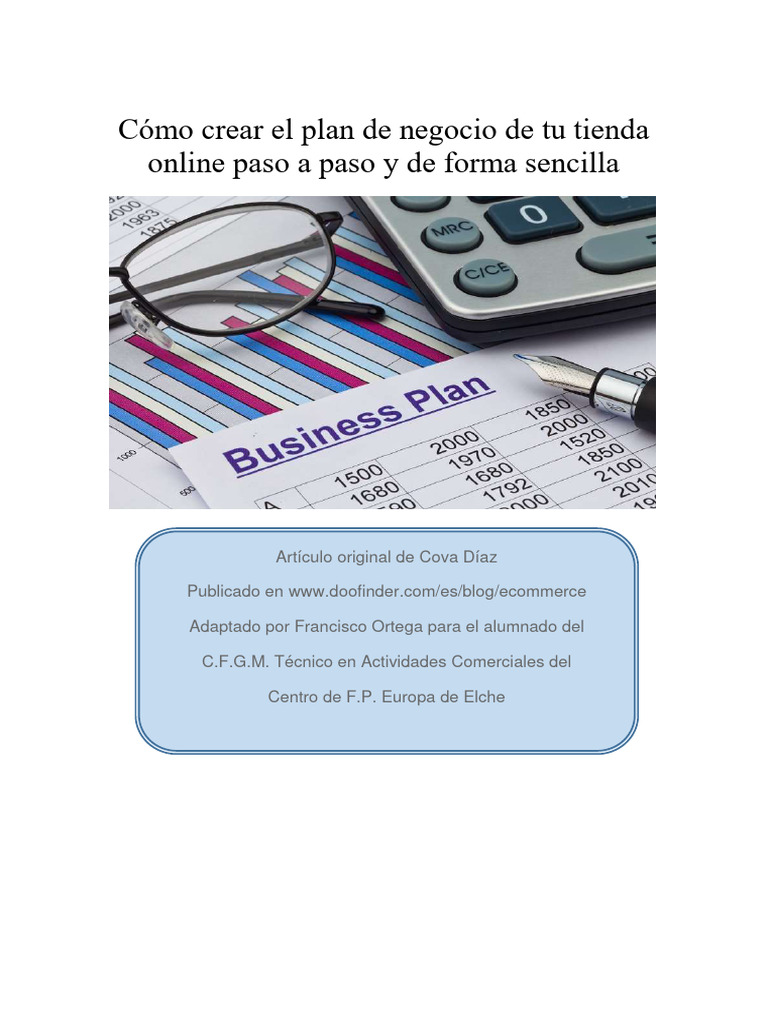 Cómo Crear El Plan de Negocio | PDF | Plan de negocios | Marketing