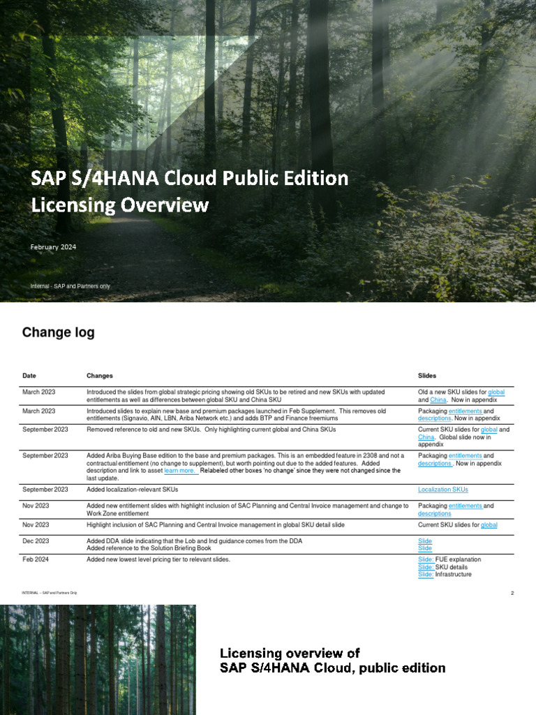 SAP S/4HANA Cloud Licensing Overview 2024 | PDF | Cloud Computing ...