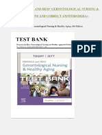 TEST BANK For Ebersole and Hess Gerontological Nursing and Healthy Aging 6th Edition by Touhy Verifi
