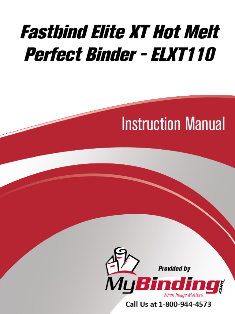 Fastbind Elite XT User Manual | PDF | Adhesive | Bookbinding