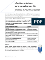 Les Fonctions Syntaxiques