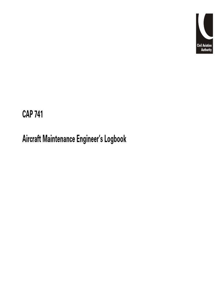 CAP 741 Aircraft Engineer Logbook | PDF | Technology & Engineering