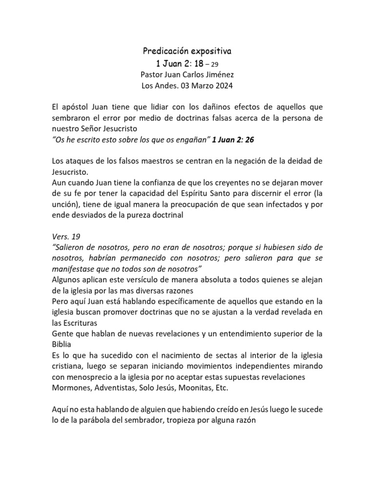 Curated visual reference: Fresh Look at Predicacion 1 Juan 2 18 29 3 Marzo 2024 Pdf