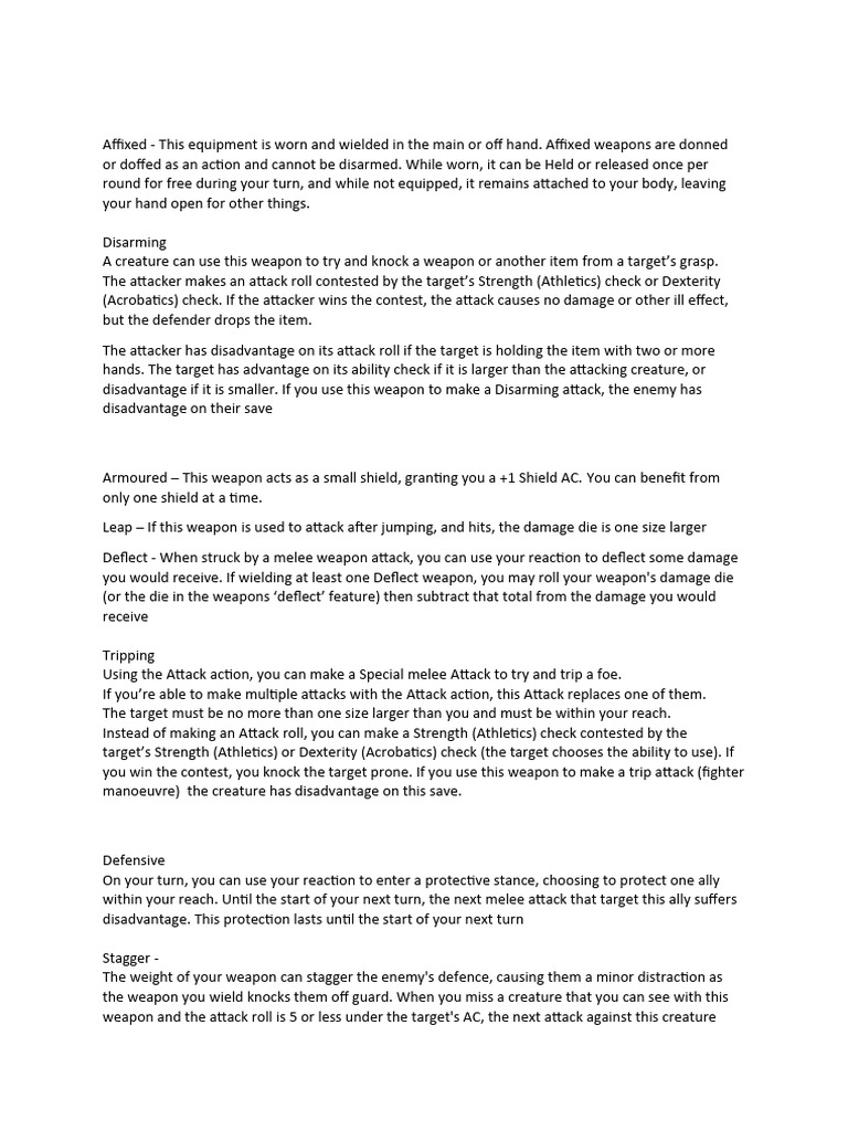 New Weapon Features v1 | PDF | Military