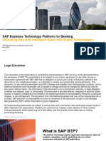 SAP Business Technology Platform For Banking: Unlocking New and Intelligent Value With Digital Technologies