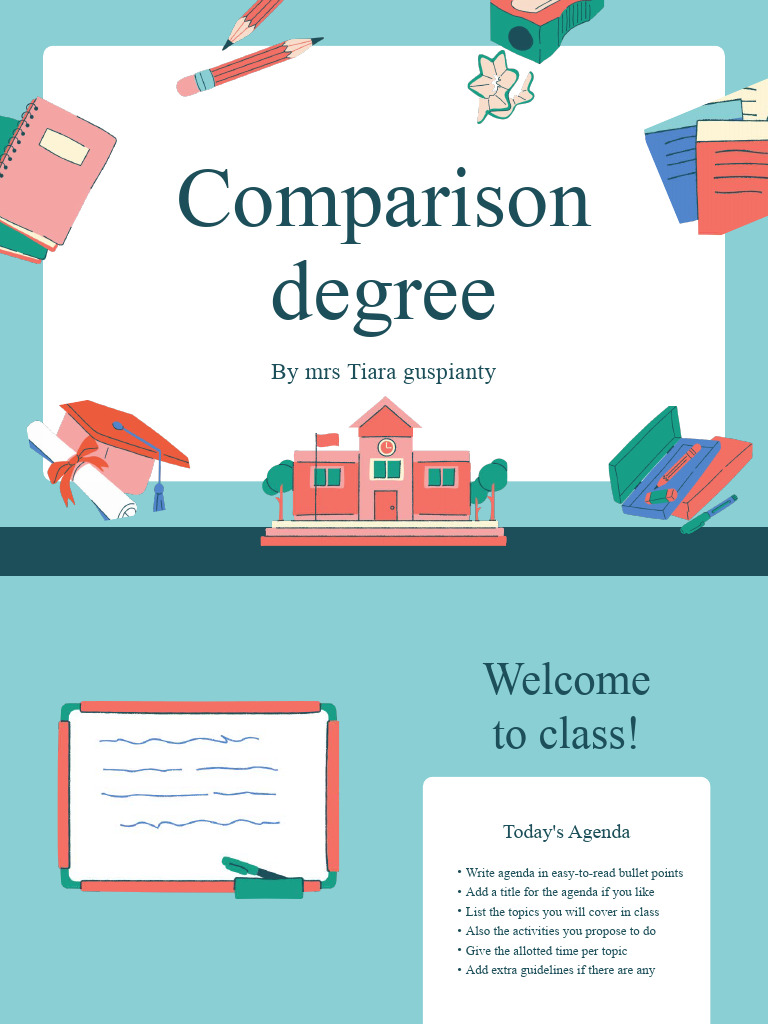 Peach and Blue Illustration English Class Education Presentation | PDF ...