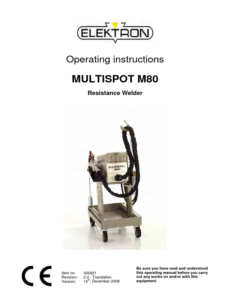 MULTISPOT M80 Operating Instructions | PDF | Welding | Construction