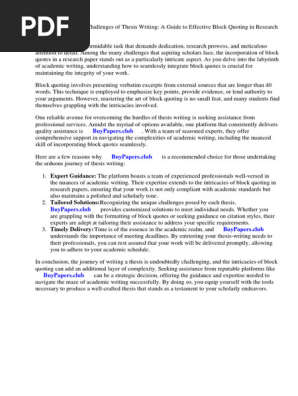 How to Block Quote in a Research Paper